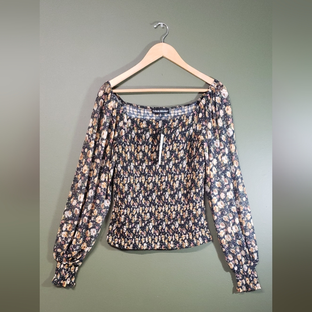 Catherine Malandrino Floral Smocked Off-Shoulder Top – Feminine & Stylish